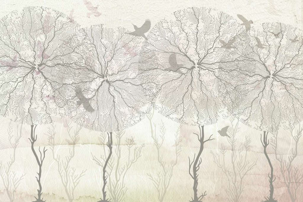 Graphic Trees - Sepia