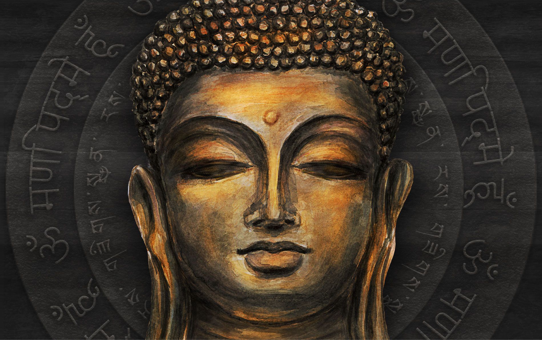 Голова Будды фотообои