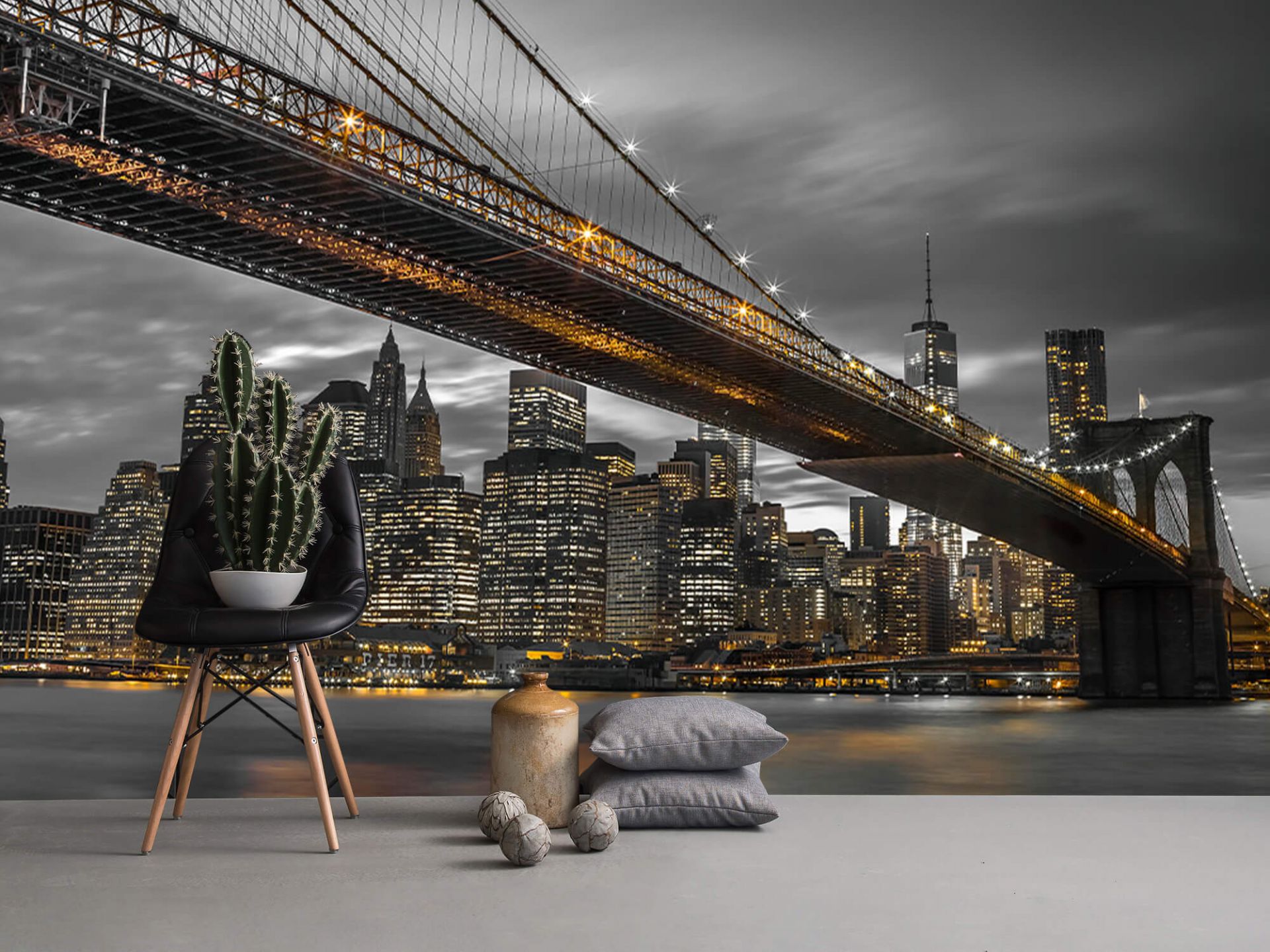- York Brooklyn-Brücke, New Fototapete